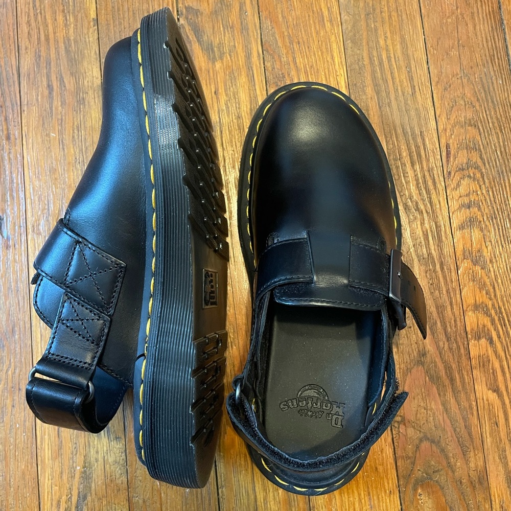 Dr. Martens leather slingback mules